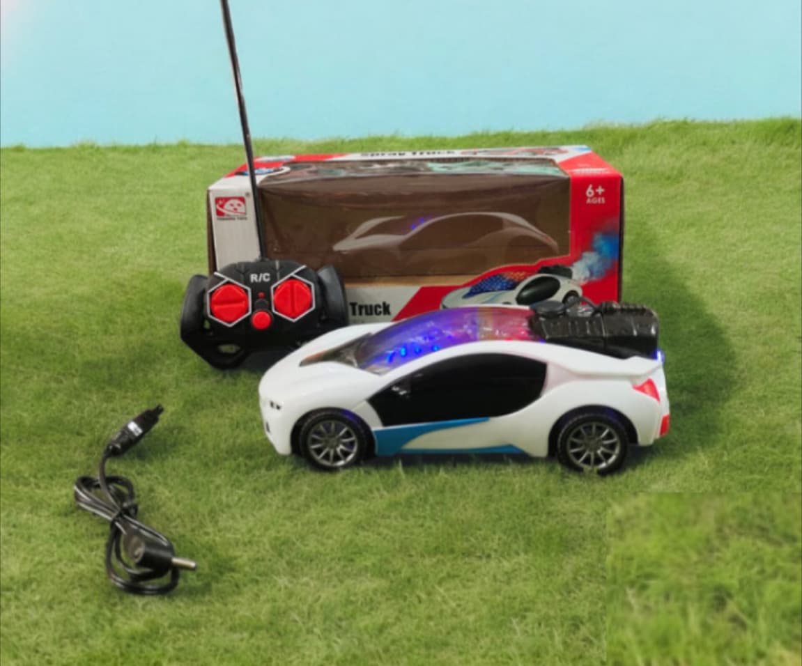 3D Famous Smoke Remote Control Car RC vehicle Kids learning
