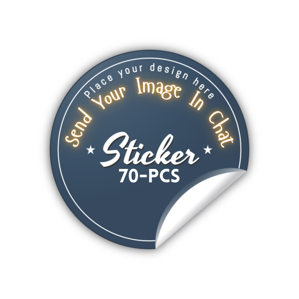70-Pcs Custom Logo Stickers - 1-Inch Labels & Thank You Stickers | High-Quality, Personalized Design