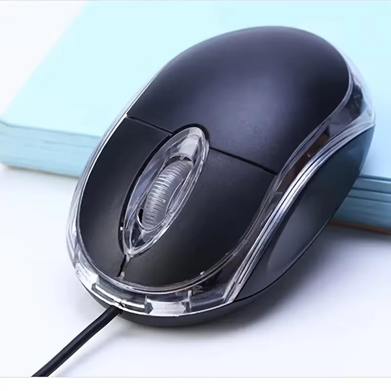 Wired USB Optical Mouse with Fancy Breathing Lights, High DPI Plug & Play Mouse for Office, Home & Laptop Use