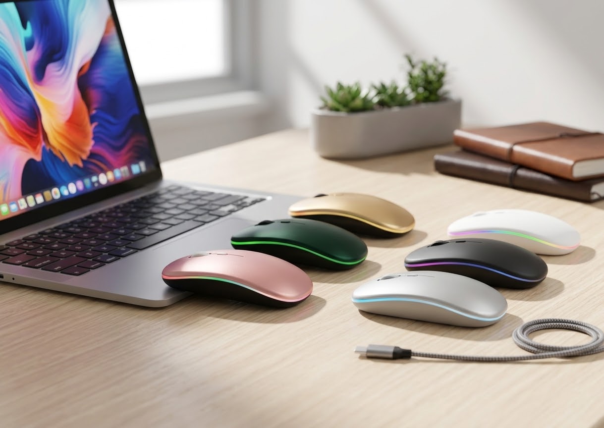 Rechargeable Bluetooth Mouse for Pc Gamer Wireless Bluetooth Silent Mouse