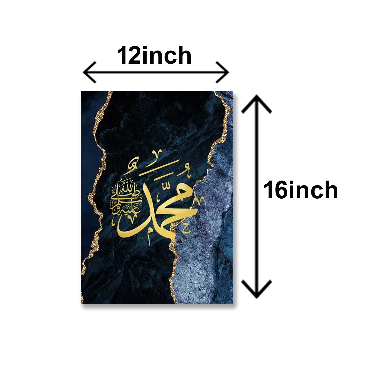 set of 3 islamic wall art wooden sticky frames for girls room home decoration for ramadan kareem / sticky phototiles