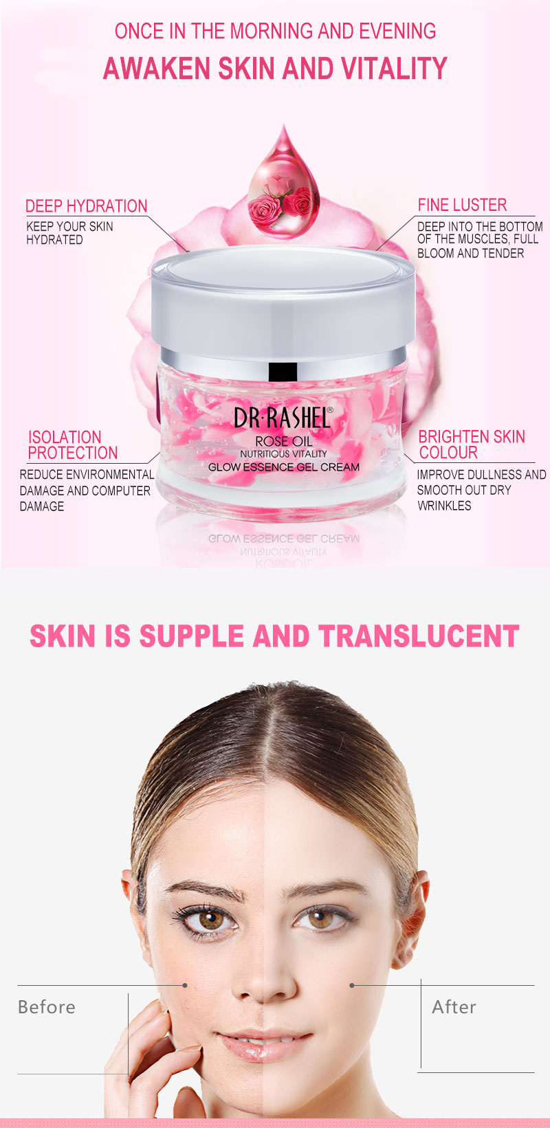 Dr. Rashel Rose Oil Nutritious Glow Gel Cream 50g 6 cf33c119f9f58daf6399afd833da65b3 Dr. Rashel Rose Oil Nutritious Glow Gel Cream 50g