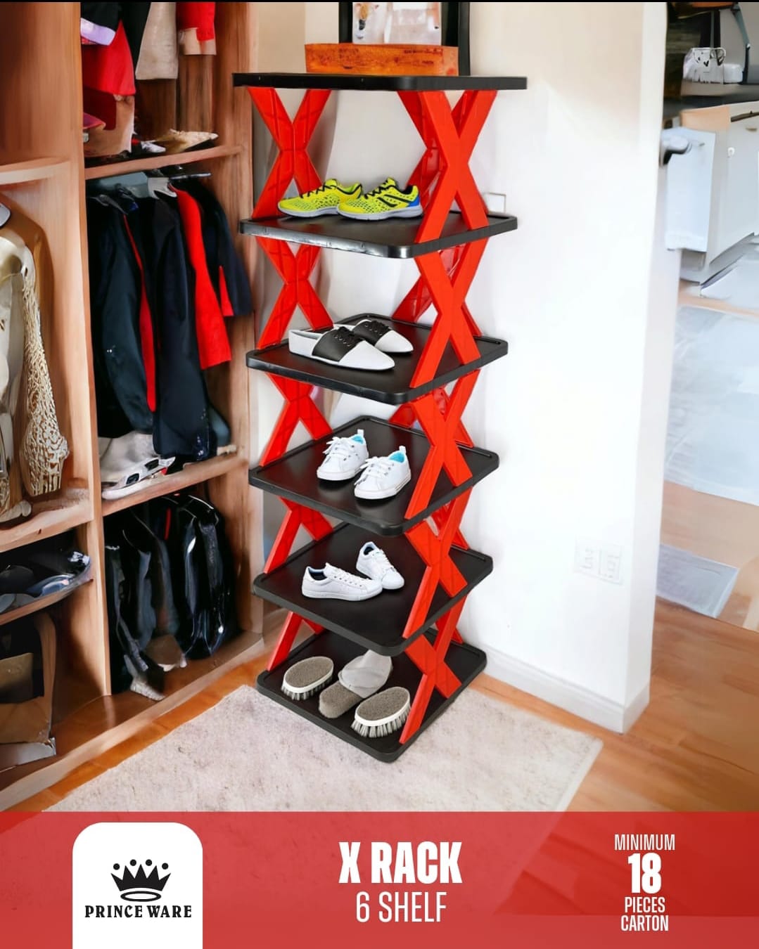 shoe rack , easy to assemble shoe rack, stackable shoe rack Daraz.pk