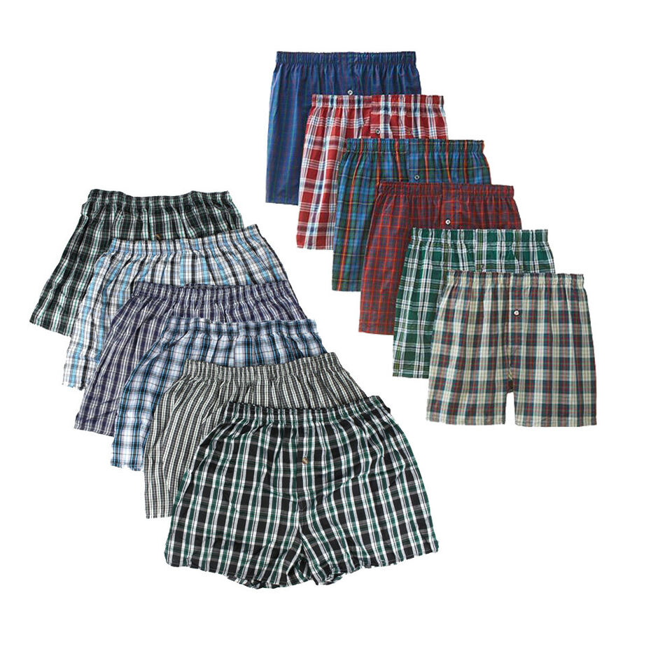 Pack of 3 & 5 Checkered Plaid Boxers for Men, Import Quality Shorts for Men, Multicolor Boxer Underwear for Men, Comfortable Cotton Briefs for Men's, Boxer Shorts for Boys.