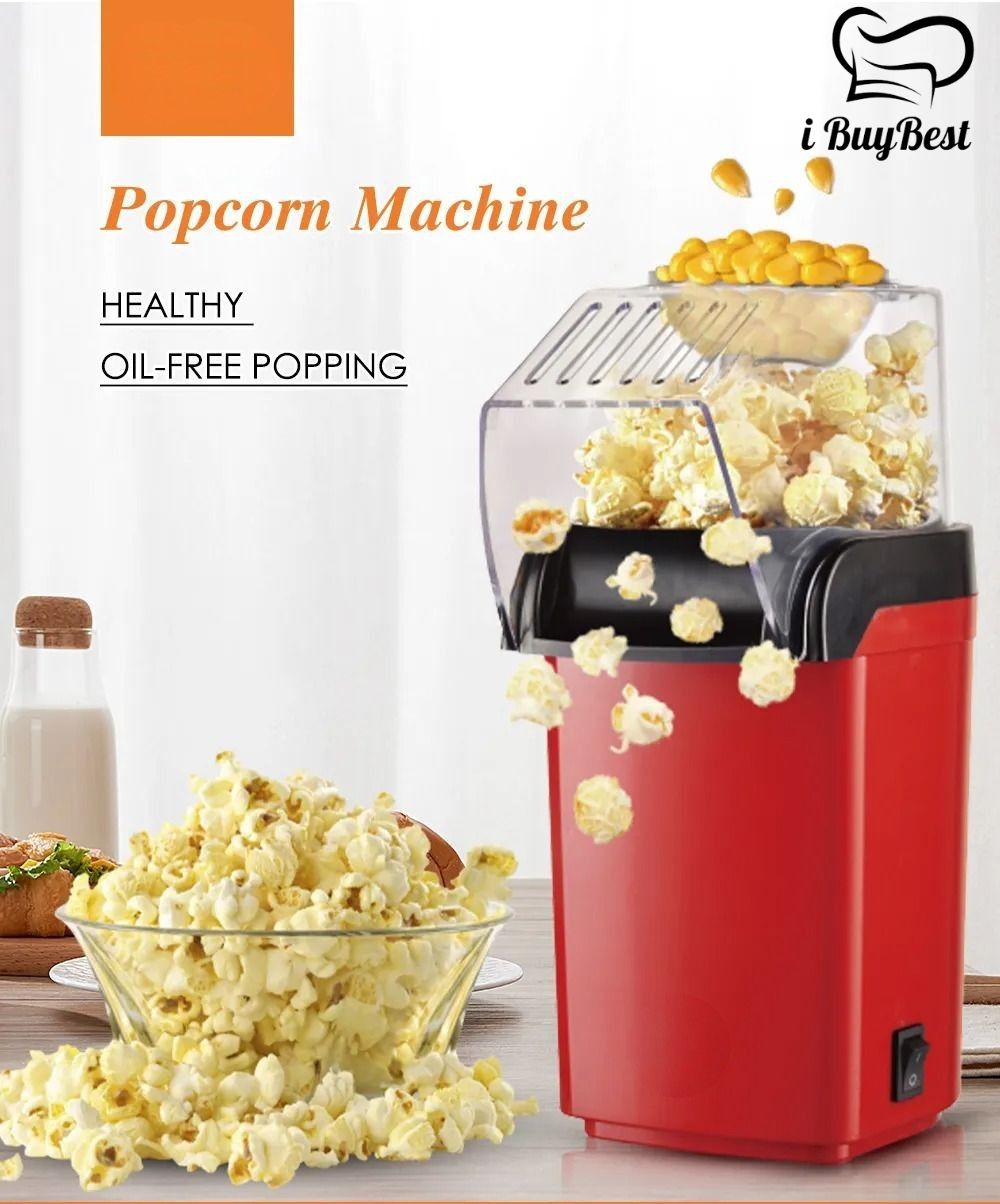 Small Portable Hot Air Popcorn Maker, 95% Popcorn Rate, 3 Minutes Fast, Low  Calorie Popcorn Maker