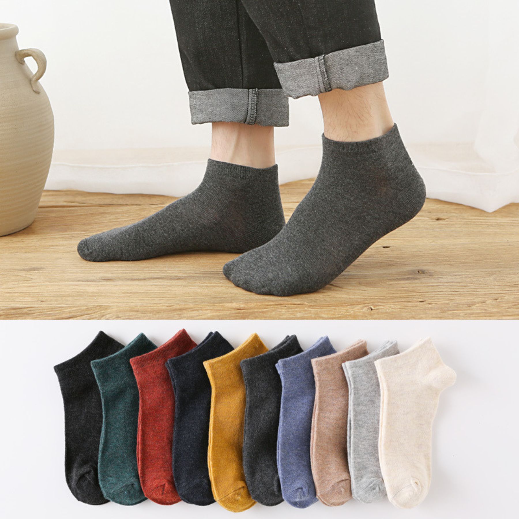 Pack of 4 Pairs Ankle Socks for Men & Women| Low Cut Socks for Unisex