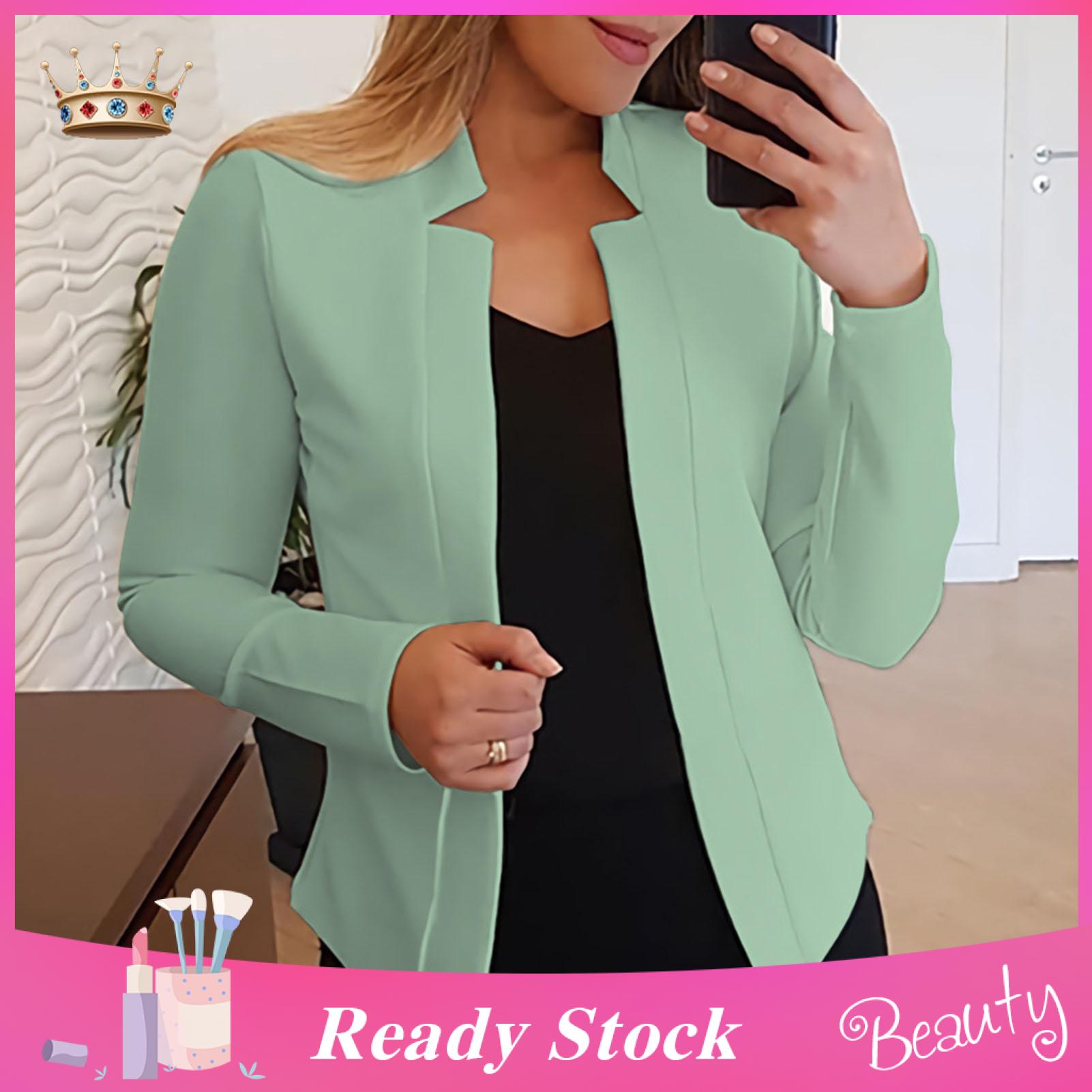 Trendygirl Office Ladies Blazer Long Sleeves Office Work Notched Collar  Open Stitch Cardigan Blazer: Buy Online at Best Prices in Pakistan |  