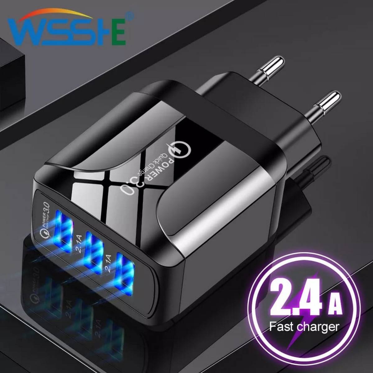 3 USB Port Charger USB Mobile Phone Chargers Universal Adapter 5V Travel Power Supply Charger QC3.0