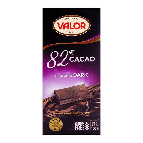 VALOR 82% EXTRA DARK CHOCOLATE 100GM