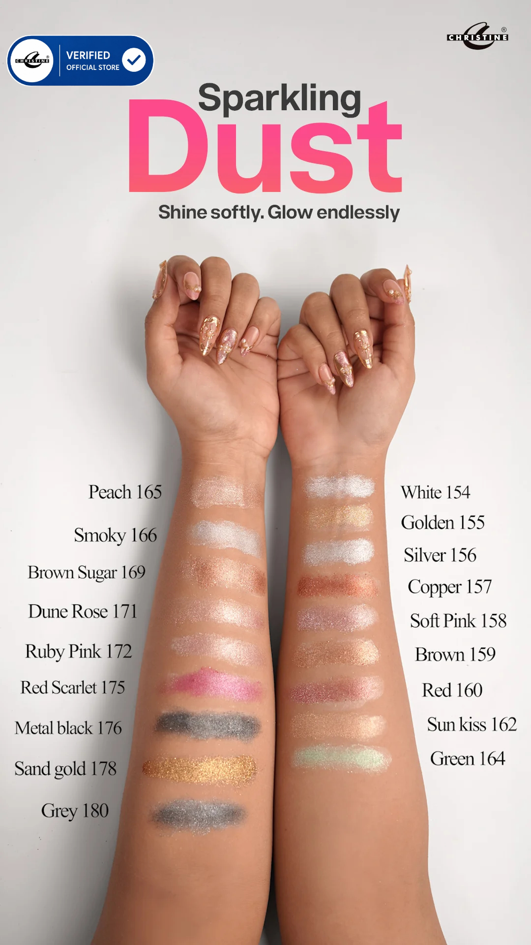 Christine Sparkling Dust - Shade 158 Soft Pink