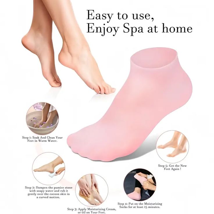 Silicone Socks | | Moisturizing Silicone Socks | Moisturizing Silicone Socks for Cracked Heel | Soft Heel Silicone Socks | Gel Infused Silicone Socks | Cracked Heel Treatment Socks | Ultimate Foot Care Silicone Socks"