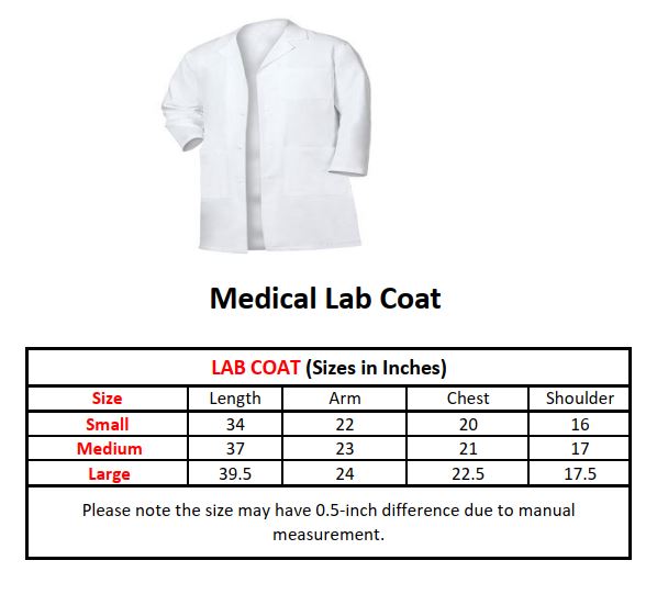 Medical Lab Coat for Doctors medical Students Lab Coat - Main Image