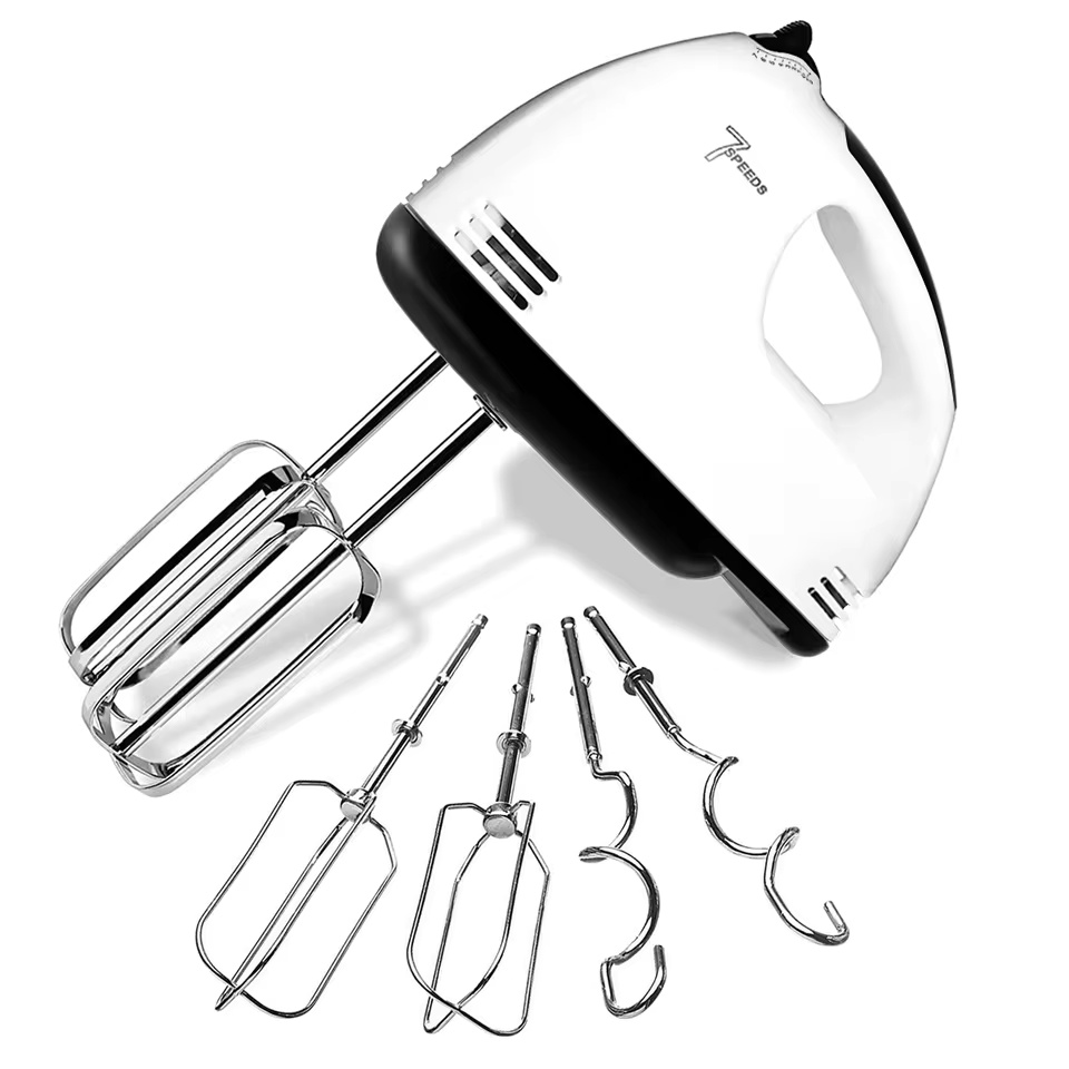 Multifunctional Mini Hand Mixer 7-Speed Electric Handheld Food & Dough Egg Beater Whisk Blender Portable Kitchen Helper for Baking & Cooking