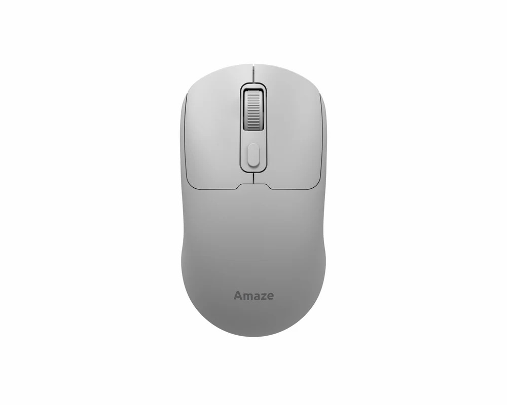 Amaze A712 Clicket Dual Mode Wireless Rechargeable Mouse Bluetooth and 2.4G with Adjustable DPI up to 1600 Grey