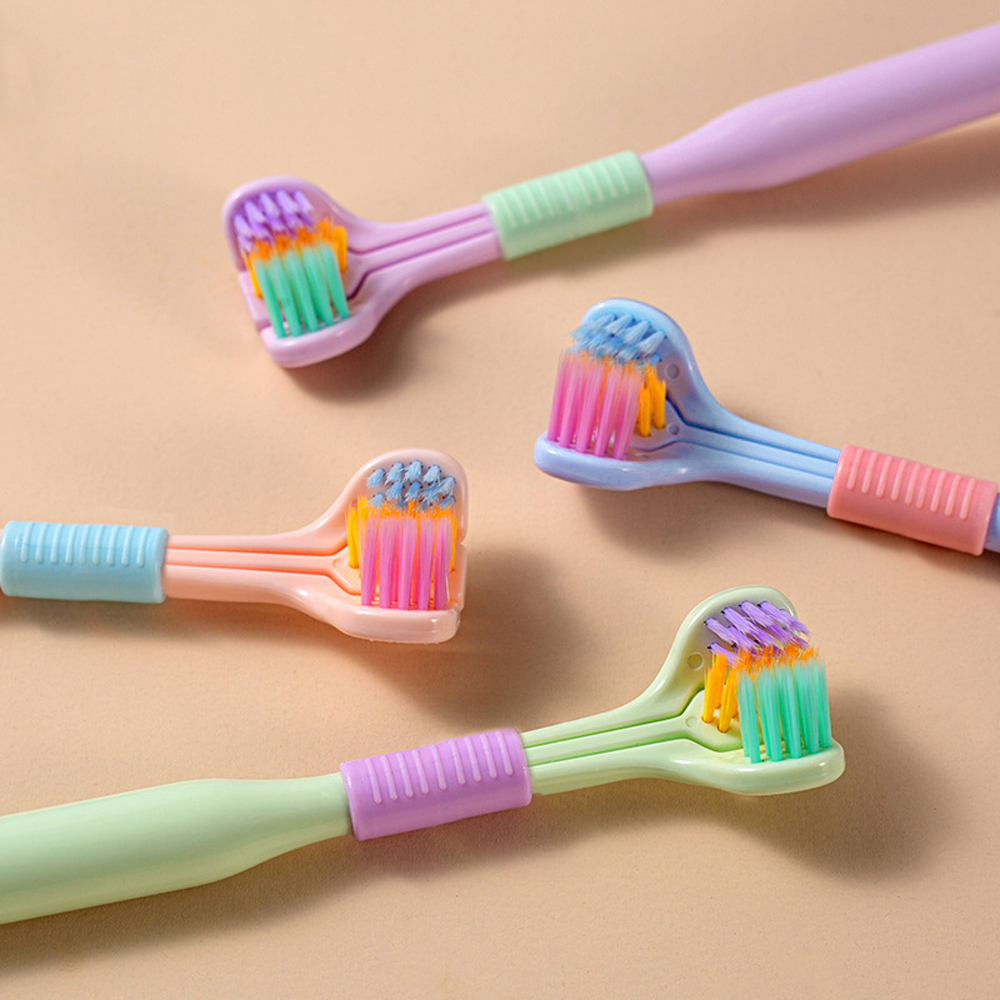 Three Sided Soft Toothbrush Ultra Fine Soft Bristle Adult Toothbrush Oral Care Safety Teeth Brush