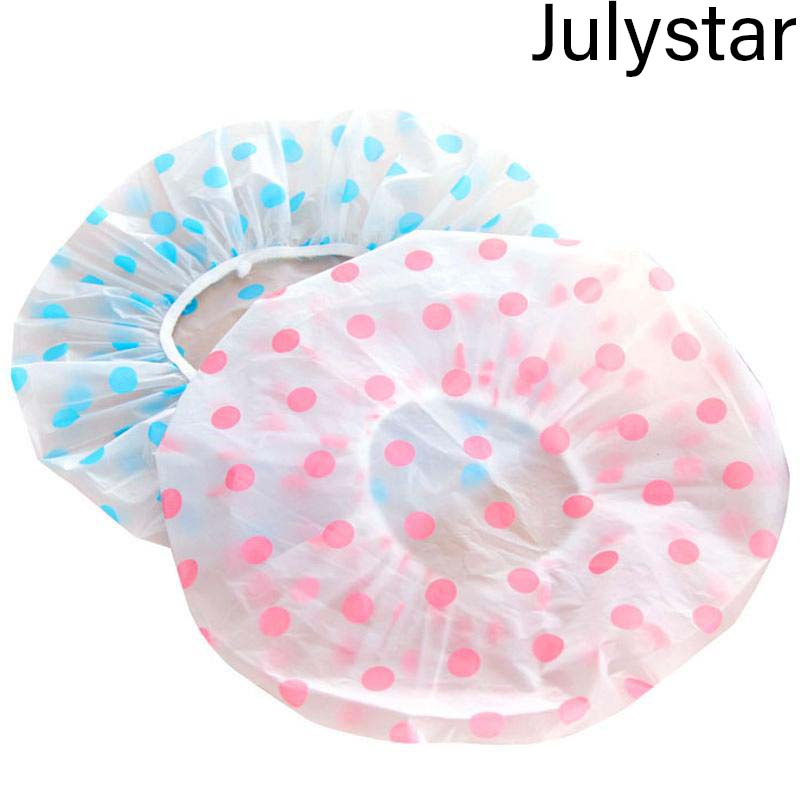Julystar 3 Pcs Shower Cap Cute Fashion Wave Point Bath Waterproof Hair Cover Hat Cap For Girls , Men & Women