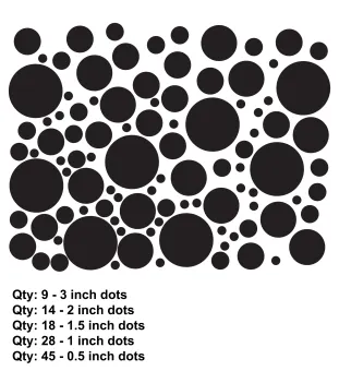black polka dot wall stickers