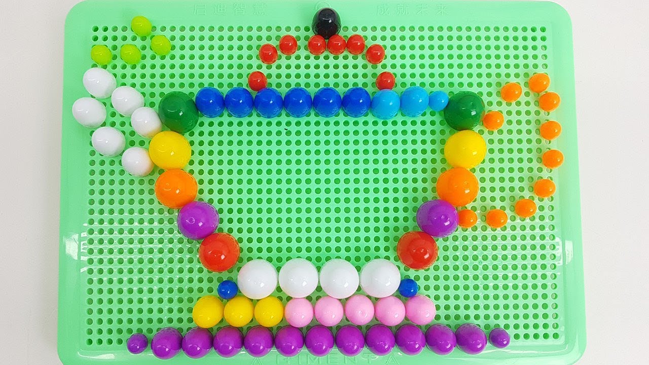 Mushroom Pin Peg Board Puzzle For Kids - Pegged - jigsaw Brain Game Toy - Educational Building Blocks - Learning Block Toys For Boys and Girls