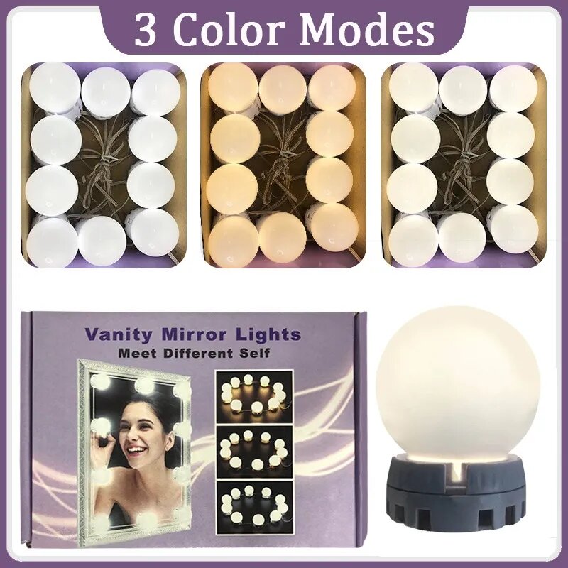 Vanity Mirror Light LED Bulbs for Makeup Mirror Stand (10 Bulbs)