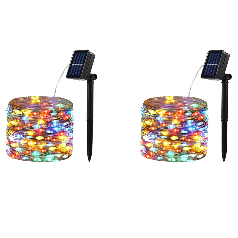 Solar Led String Lights, 10m Waterproof Color 1 Pieces セットアップ