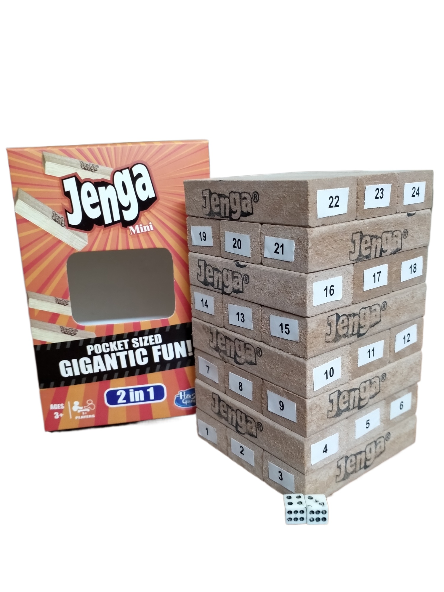 Classic Hasbro Gaming Jenga Tower Wooden Blocks Game 54 Pcs Pieces - Wood Toy.