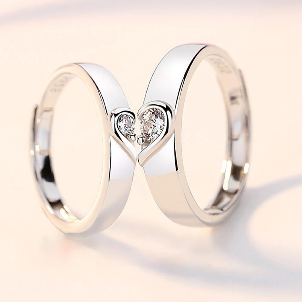 Classic Couple Rings For Men Women CZ Stone Trendy Wedding Lovers' Ring high quality