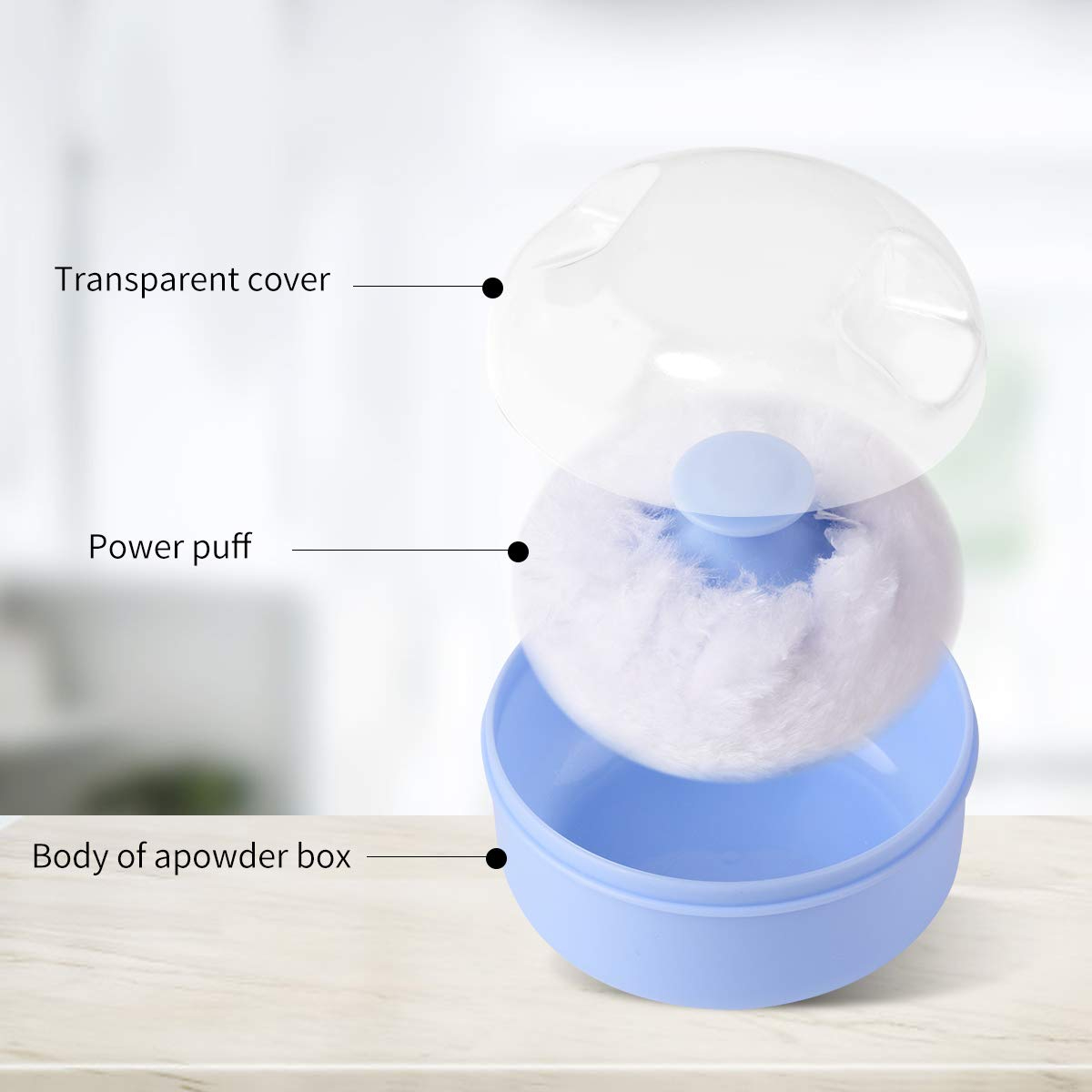 Baby Bodys Cosmetic Powder Puff Bodys Powder Puff and Container Case