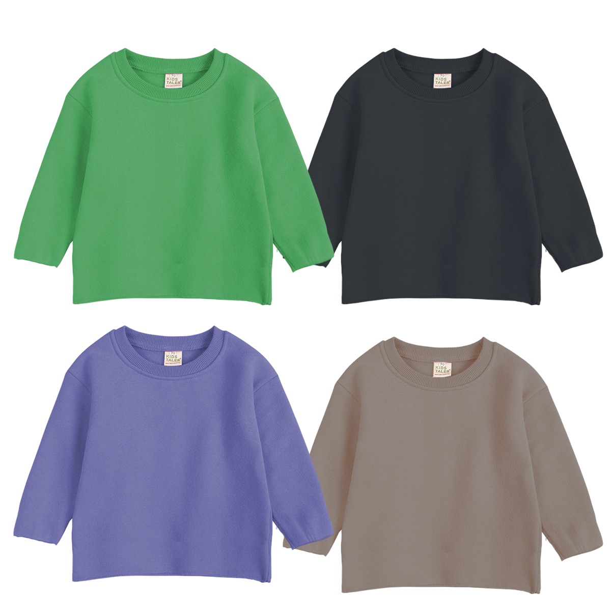 Bindas Collection Pack Of 3 Multicolors Winter Fabric Fleece Tshirt For Boys / Kids
