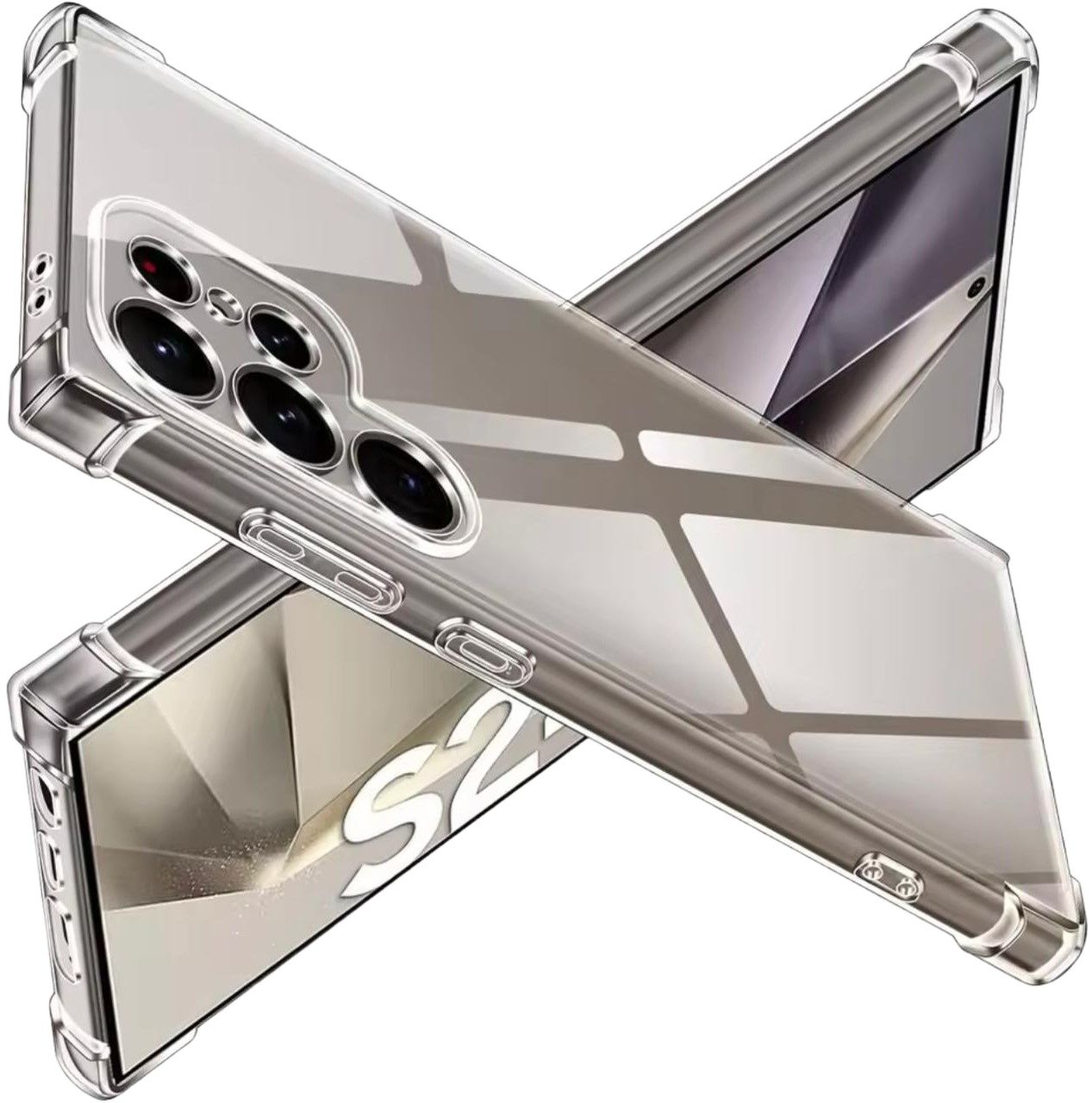 Samsung S25 Ultra 5G Back Cover Transparent Soft Bumper Clear Back Case Imported