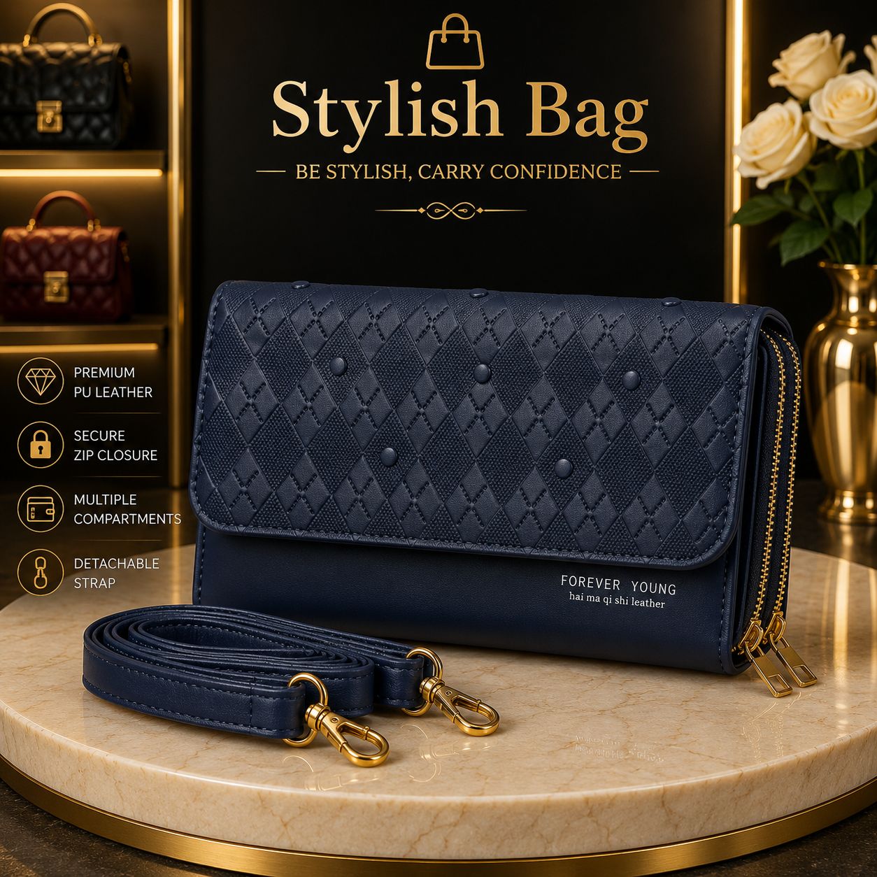 Stylish Mall_  Women Phone Bags Small Shoulder Handbag Crossbody Messenger Bags Ladies Coin Purse Money Wallet Card Holder lady pouch cluthes bag Wallet For Girls