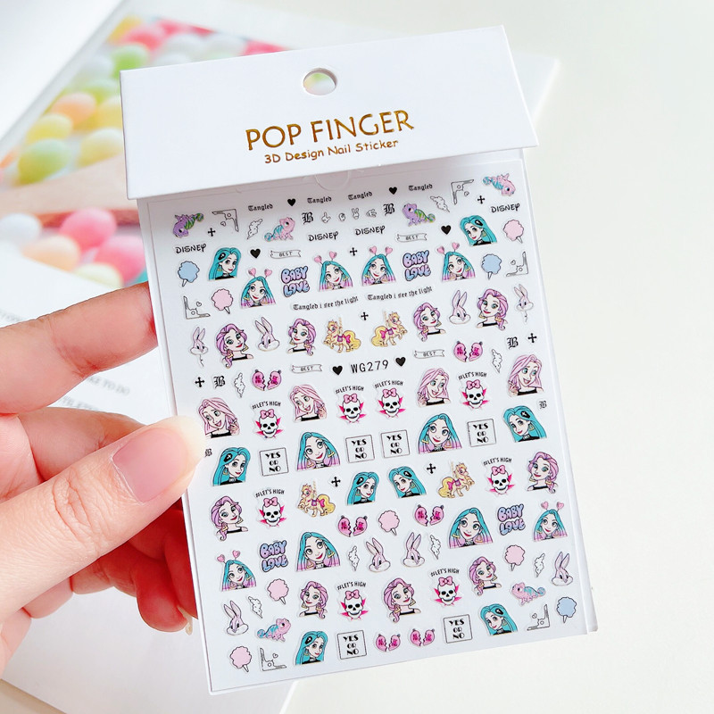 Miniso Disney Star Characters Anime Nail Stickers Nail Art Stickers Toy