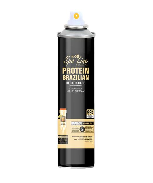Spa Line Keratin Protein Brazilian Strong Hold Hair Spray For Men & women