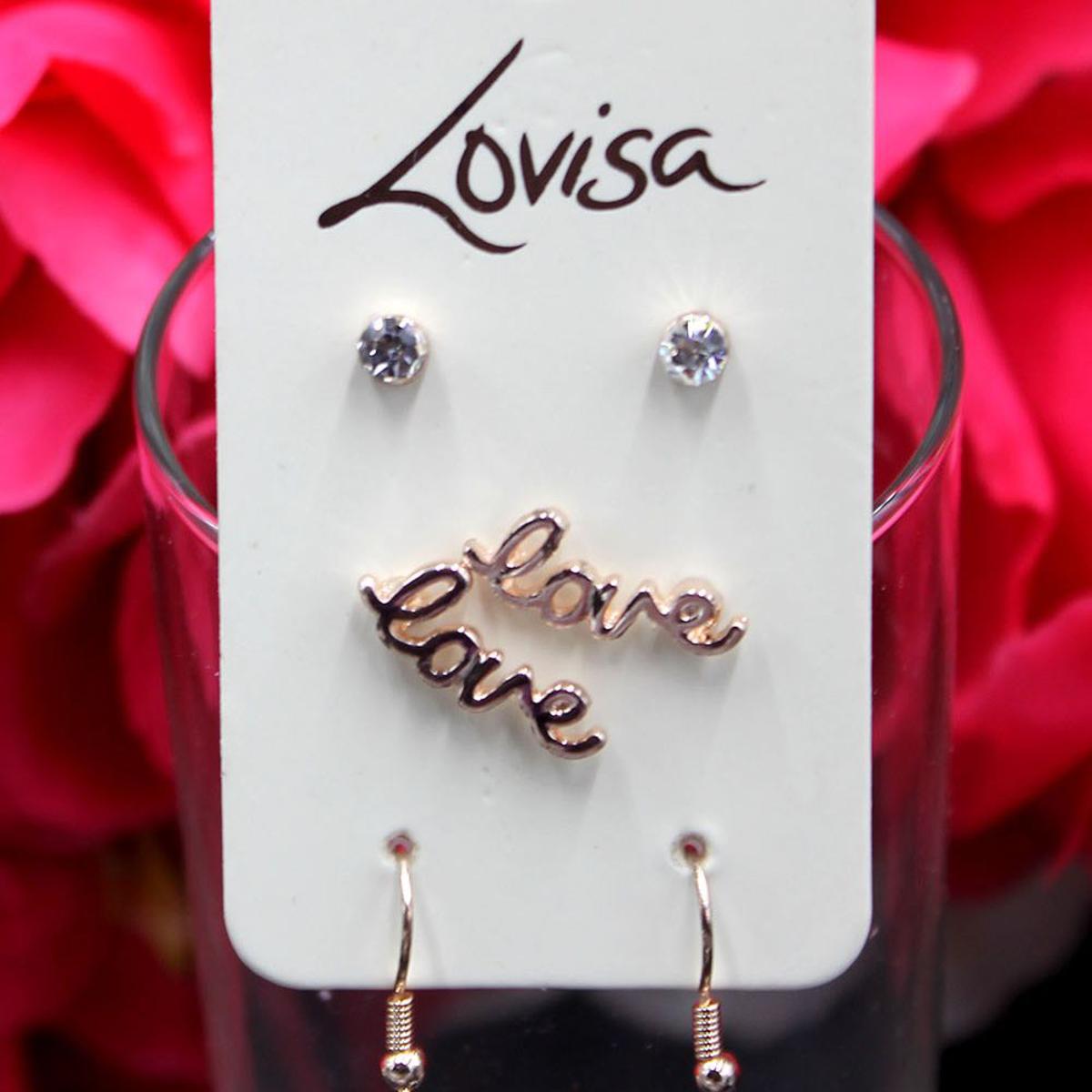 Lovisa Earrings 3 pairs, Women's Fashion, Jewelry & Organisers