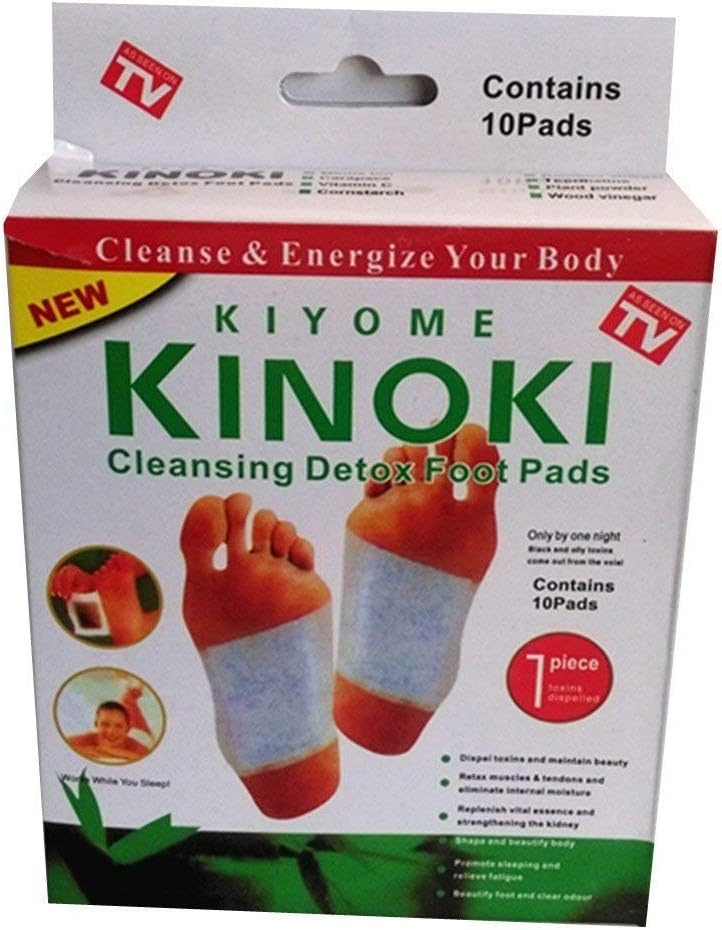 KINOKI Men & Women Natural Cleansing 10 Pcs Organic Weight Loss Detox Foot Patches Medicine Unwanted Toxins Remover Fatigue Leg Shaper Adhesive Pads for Foot Care, Sleeping