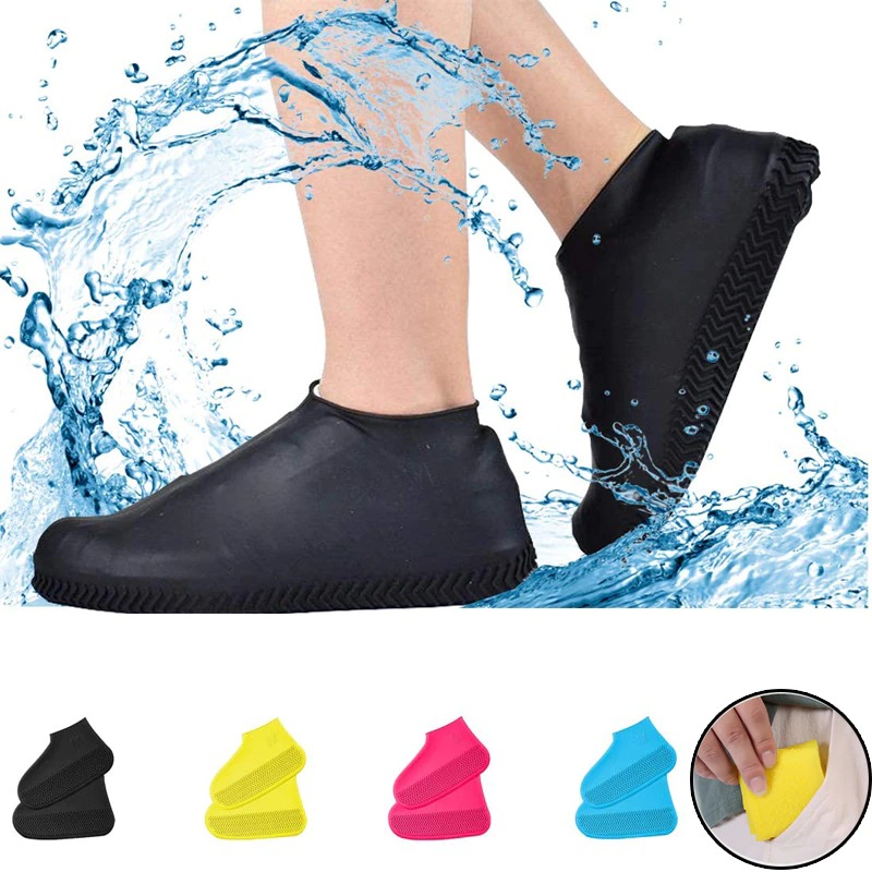 Highly Recommended Waterproof Shoe Cover Silicone Material Reusable Shoes Organizers Unisex Shoes Protectors Rain Boots for Outdoor Rainy Days - 1pair
