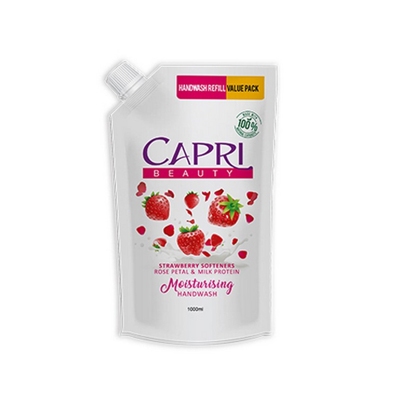 Capri Hand Wash Pink Beauty Pouch - 1000ml