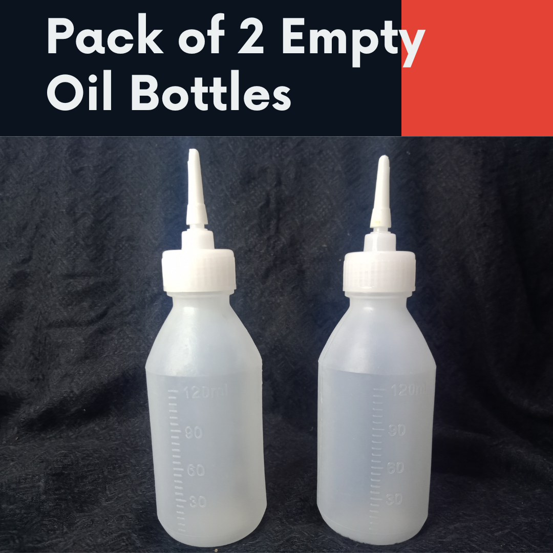 Machine Oil Bottles Empty with Measurement Scale [Pack of 2]-120 ML Each Bottle