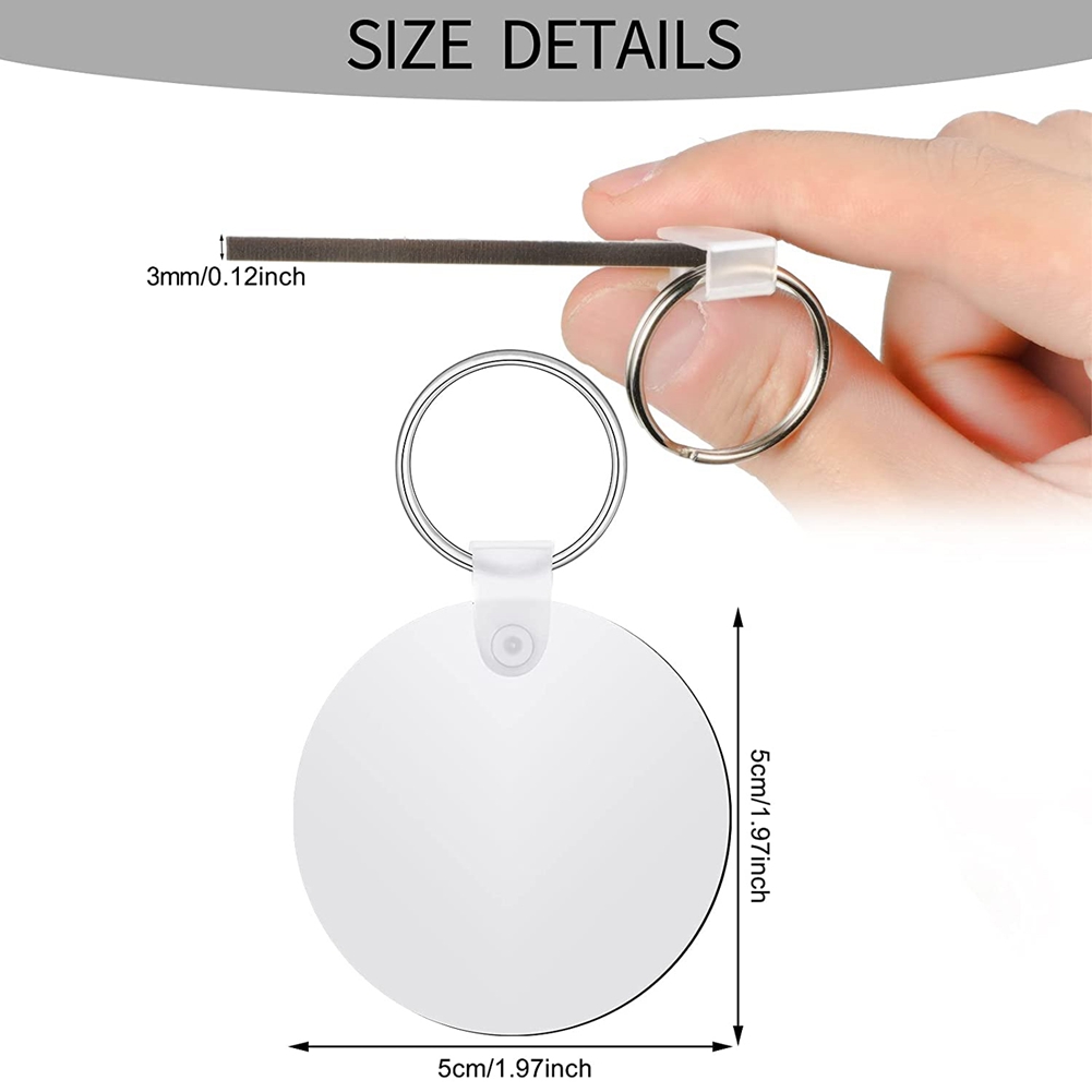 36 Pieces Sublimation Blank Keychains Kits with Heat Transfer Keychain ...