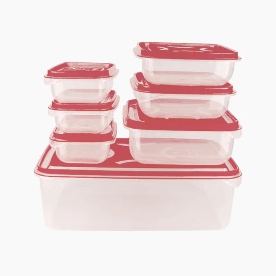 7-Piece IKEA Style Thumb Lock Food Containers, 4000ml, Stackable ...