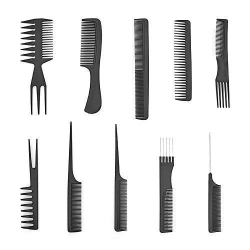 Professional Hair Comb Set 10 Pieces Hair Styling Kit High Quality,