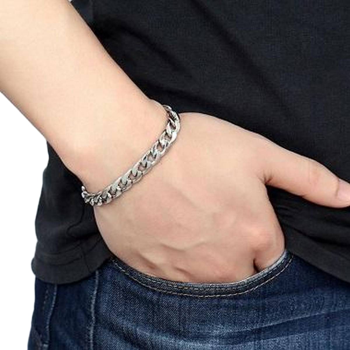 100% Pair Of 2 Pure Silver Neck Chain With Free Bracelet For Girl & Boys