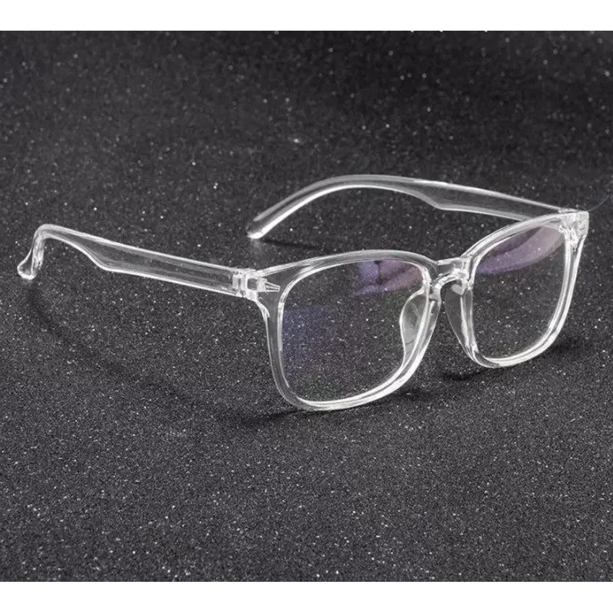 Korean Style Original Transparent Square Frame Glasses for Men - Women Clear Lens Glasses Anti Blue Frame Spectacles For Men And Women