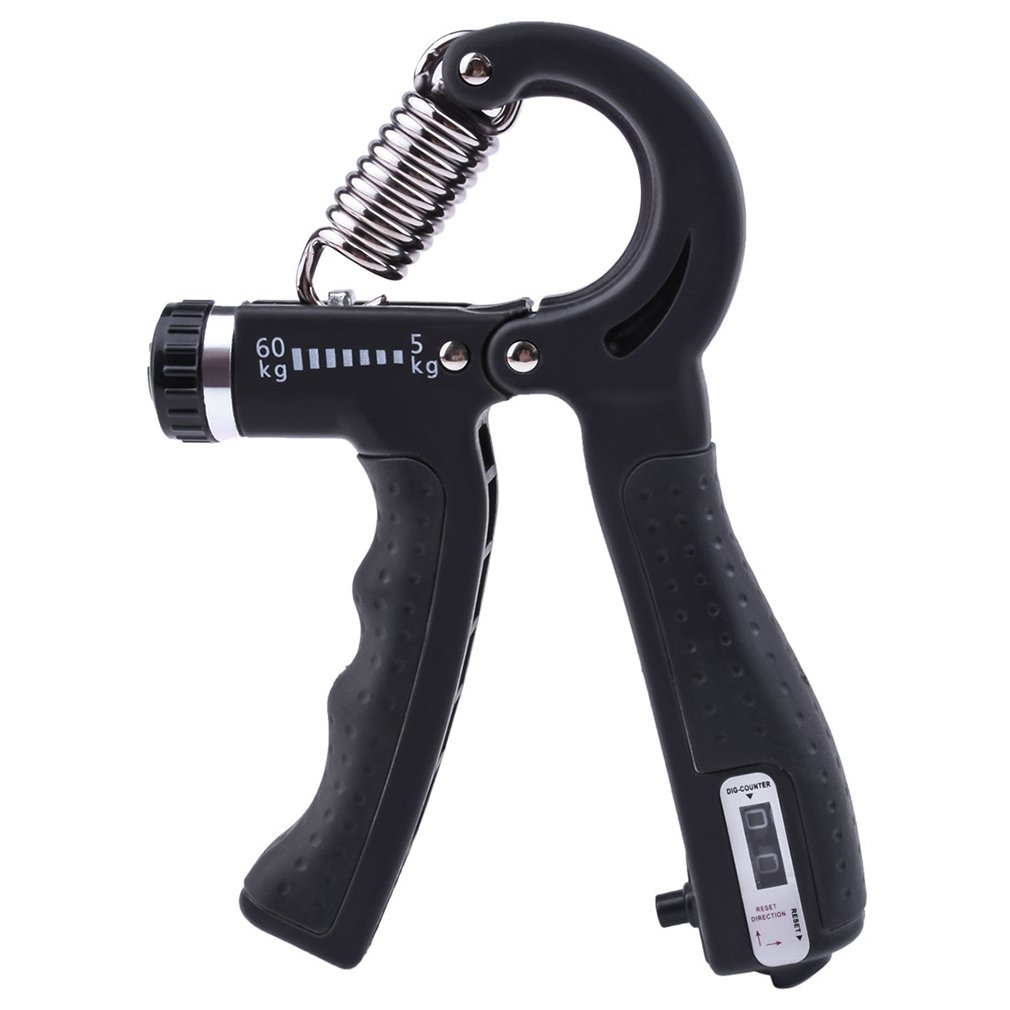 Counting Non-Slip Hand Grip Adjustable Sports Grip R Shaped Measurable Exercise Force Spring Gripper Finger Gripper Carp Expander Automatic Counting Hand Gripper Adjustable Resistance Automatic  Strength Trainer Fingers Wrist Forearm Denovo Mart