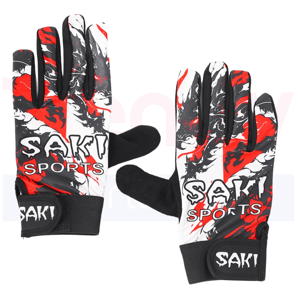 Saki Sports Tape Ball Cricket Gloves | High-Quality Full Finger Batting & Inner Hand Protection