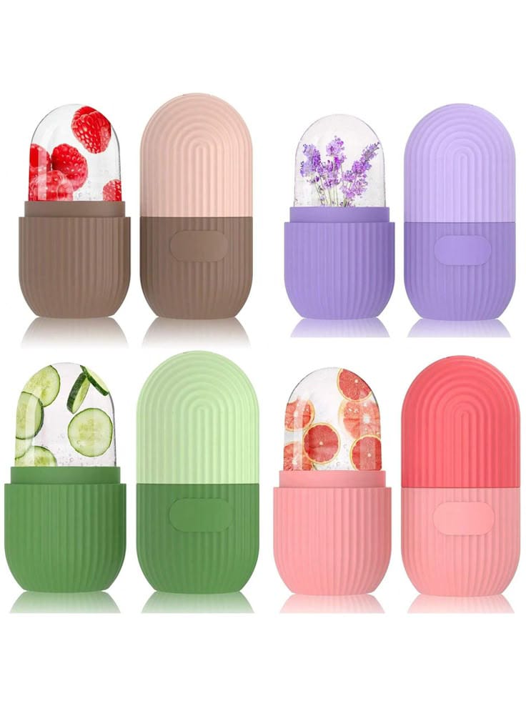 Silicone Ice Cube Roller Massager for Face Silicone Cube Tray Shape Face Facial  Eyes and Neck Naturally Conditioning and Skin Care - Reusable Massage Silicone Ice Mold Face Massage Roller Frozen Facial Reusable Ice Face Roller Skincare Tool