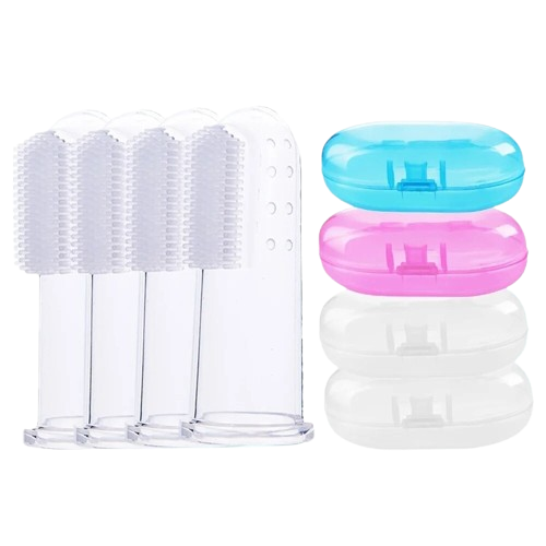 Baby Finger Toothbrush Teether Children Teeth Clear Massage Soft Silicone Infant Rubber Cleaning Brush Baby Dental Care