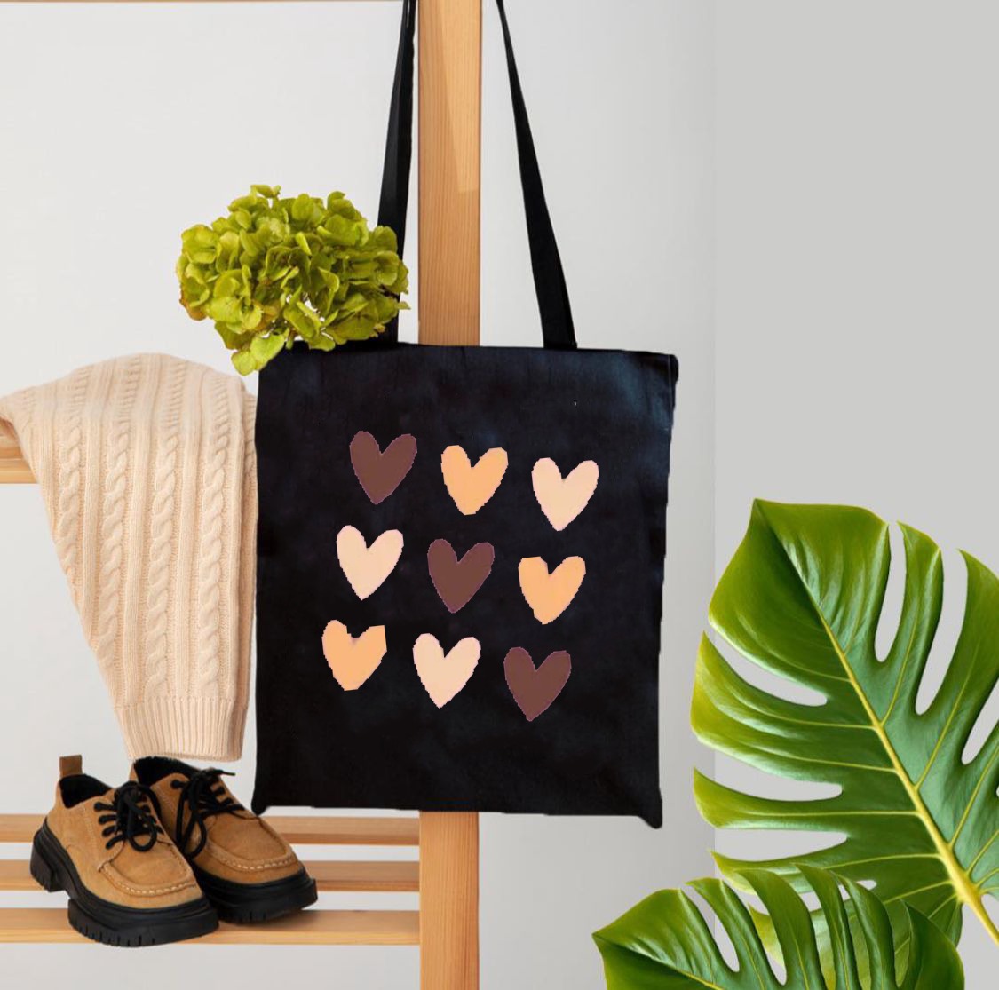 Trendy Free bear Tag Printed Tote Bag For Girls & Women