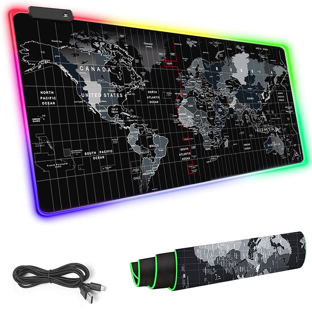 Imported RGB Gaming Mouse Pad with 14 RGB Spectrum Mode Large Extended soft led mousepad For Pro Gamers PC laptop Gaming Mousepad