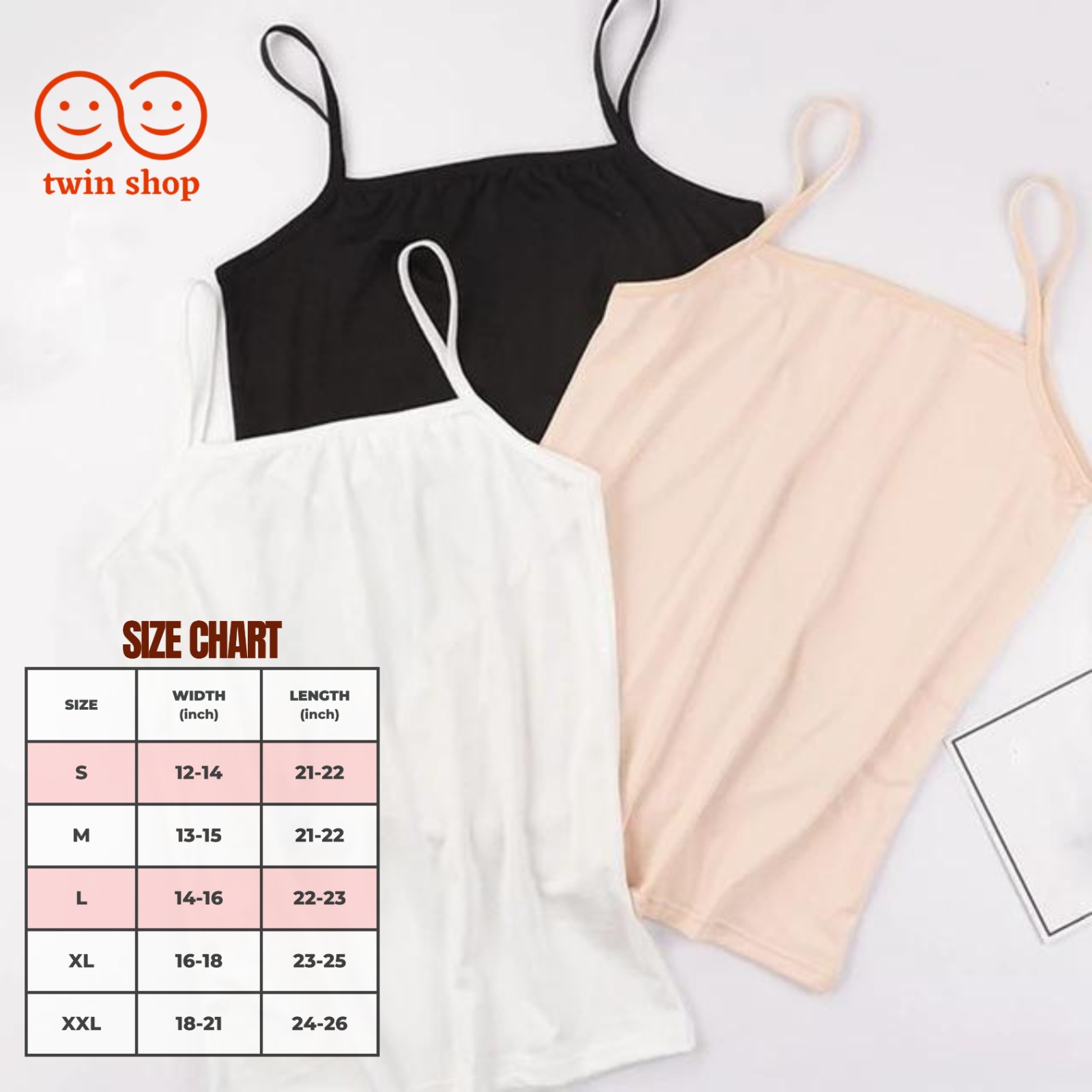 Twin Shop Pack of 3 Multicolor Camisole For Teenage Girls Women| Shahmeez Biddies Stretchable Pure Cotton Tank Tops for Women Girls| Bra Vest for Girls - Bra For Girls