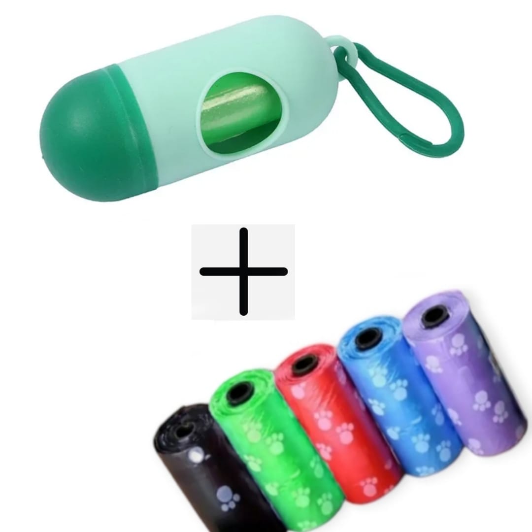 01 Dispenser + 05 Rolls Disopsable Baby Diapers Bag Box Kit Portable Baby Diapers Platics Bags Pet Waste Bag Box Kit Portable Baby Diapers Platics Bags Rubbish Bags Garbage Bag Removable Box Nappy Bag with Rope/hooks